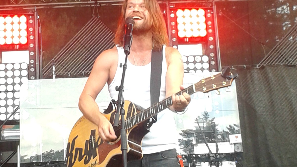 Richard Krajčo, frontman kapely Kryštof, na festivale v roku 2013